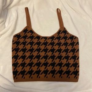 Houndstooth Crop Top
